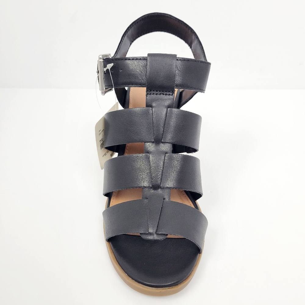 a.n.a Black Strappy Block Heel Sandals - Picture 3 of 7
